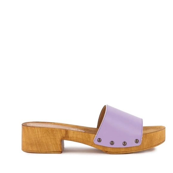 🆕 Anthropologie x Seychelles Marine Layer wooden Clog Sandals - Picture 3 of 11